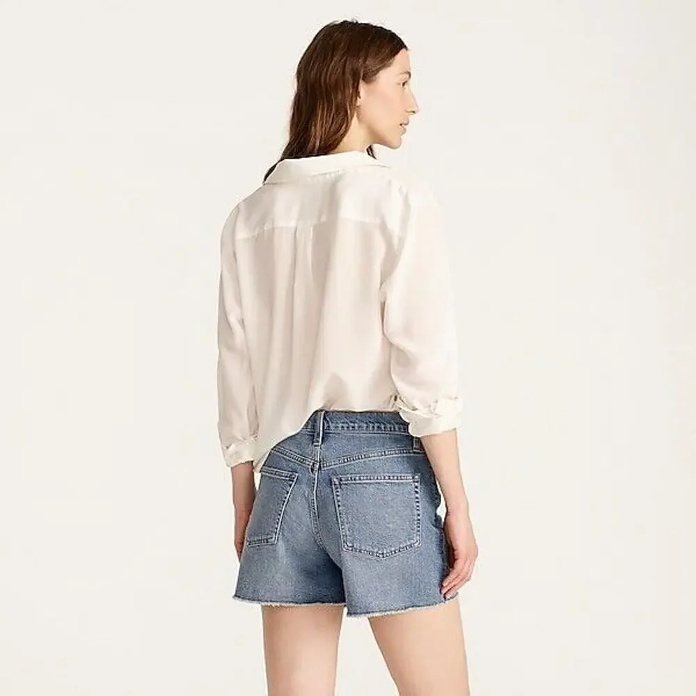J. CREW High-Rise Denim Shorts in Tea Time Wash #AV425